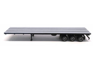 48ft 3-Axle Flatbed Trailer Gray Top 1/87 (HO) Plastic Model by Promotex