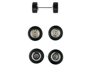 Super Singles with Fronts Sets of Wheels (10 Sets) 1/87 (HO) Plastic Model by Promotex