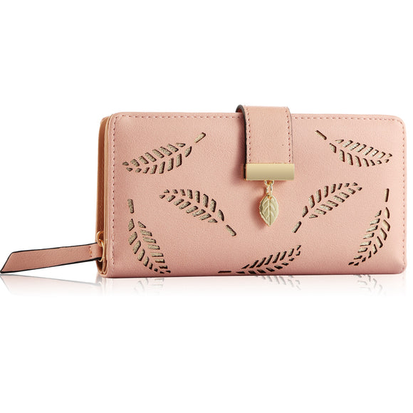 Women Wallet PU Leather Lady Long Purse Phone Clutch Case Credit Card Holder 11 Card Slots 1ID Window 5 Money Pouch