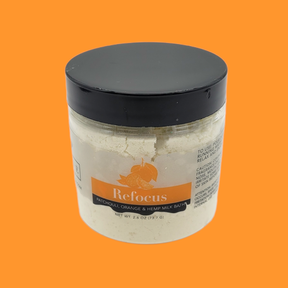 Milk Bath - Refocus(Patchouli,Orange,&Hempseed Oil) small Small Refocus(Patchouli,Orange &Hempseed Oil)