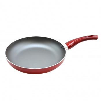 10 Inch Aluminum Frying Pan in Metallic Red