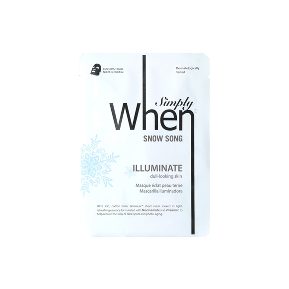 Snow Song Illuminate Ultra-Soft Cotton Linter Bemliese Sheet Mask - Simply When 276 ml / 9.3 fl oz