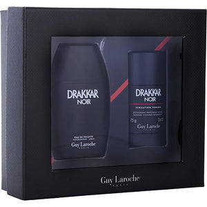 DRAKKAR NOIR EDT SPRAY 3.4 OZ & DEODORANT STICK 2.5 OZ For MEN