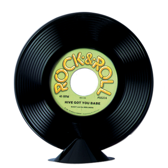 Plastic Decorative Centerpiece 6.25x6x1.75 Plastic Record