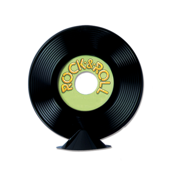 Plastic Decorative Centerpiece 15x14.25x0.13 Personalize Plastic Record