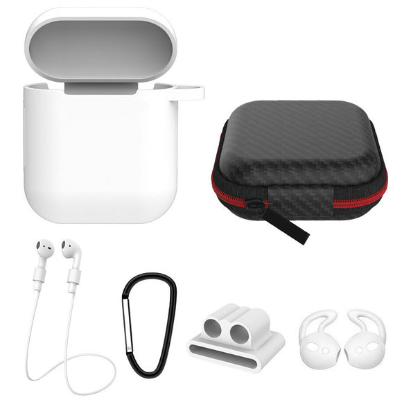 Silicone Case for Apple AirPod 1 2 AirPods Protective Cover Skin w/Strap Ear Hooks Watch Band Holder