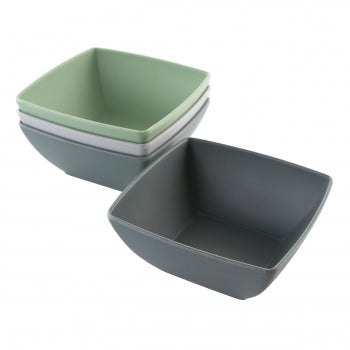 4 Piece 6 Inch Melamine Bowl Set in Assorted Colors