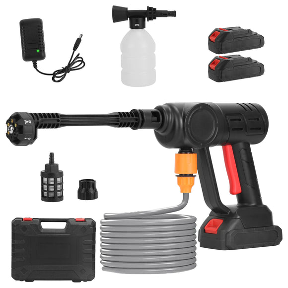 Cordless Pressure Washer With 6 In 1 Nozzle Portable Electric Power Washer High Pressure Water Sprayer 1000PSI Car Washer Cleaner with 6000mAh 21V Rec