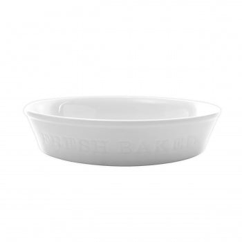 White 9.5 Inch Round Porcelain Fresh Baked Pie Plate