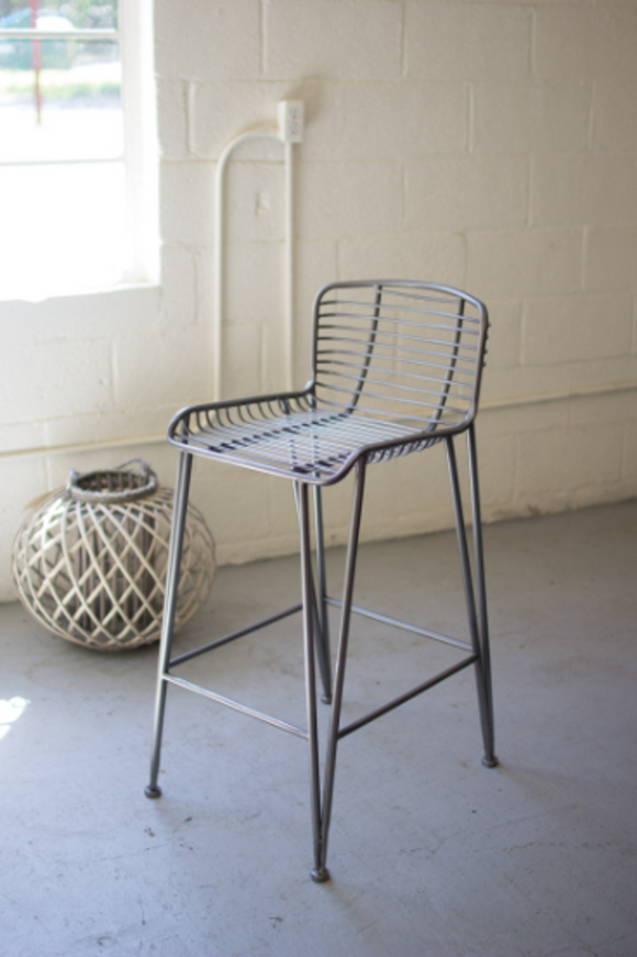 Metal Bar Stool  Grey