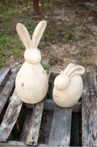 Set Of Two Rabbit Sculptures  Cream