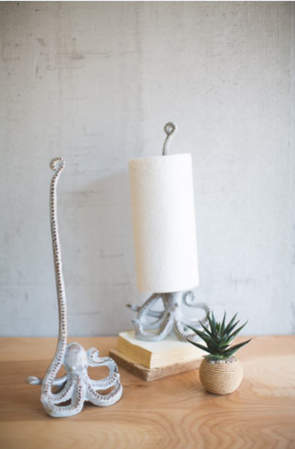 Cast Iron Paper Towel Holder  Grey