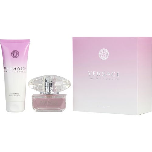 VERSACE BRIGHT CRYSTAL EDT SPRAY 1.7 OZ & BODY LOTION 3.4 OZ (TRAVEL OFFER) For WOMEN