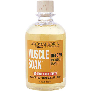 MUSCLE SOAK FOAMING BUBBLE BATH 9 OZ BLEND OF EUCALYPTUS, PEPPERMINT, LEMONGRASS For UNISEX