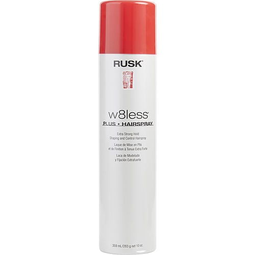 RUSK W8LESS PLUS EXTRA STRONG HOLD SHAPING & CONTROL HAIR SPRAY 55% VOC 10 OZ For UNISEX