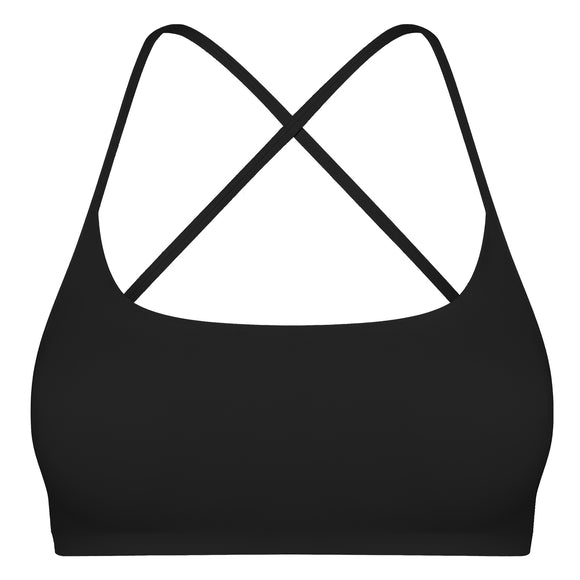 Women Cross Back Sport Bras Padded Strappy Crop Open Back Low Impact Bras Sexy Fitness Tank Tops with Removable Pads Thin Straps for Gym Yoga Workout