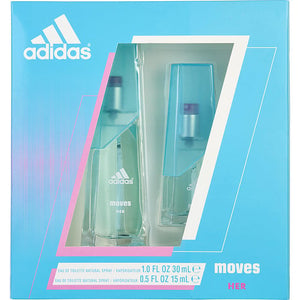 ADIDAS MOVES EDT SPRAY 1 OZ & EDT SPRAY 0.5 OZ For WOMEN