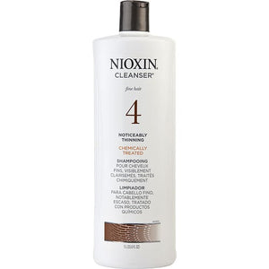 NIOXIN SYSTEM 4 CLEANSER FOR FINE CHEMICALLY ENHANCED NOTICEABLY THINNING HAIR COLOR SAFE 33.8 OZ (PACKAGING MAY VARY) For UNISEX