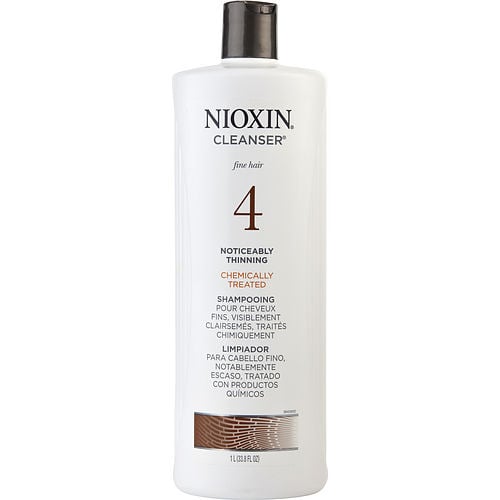 NIOXIN SYSTEM 4 CLEANSER FOR FINE CHEMICALLY ENHANCED NOTICEABLY THINNING HAIR COLOR SAFE 33.8 OZ (PACKAGING MAY VARY) For UNISEX