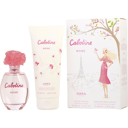 CABOTINE ROSE EDT SPRAY 3.4 OZ & BODY LOTION 6.8 OZ For WOMEN