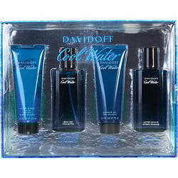 COOL WATEREDT SPRAY 2.5 OZ & AFTERSHAVE 2.5 OZ & AFTERSHAVE BALM 2.5 OZ & SHOWER GEL 2.5 OZ