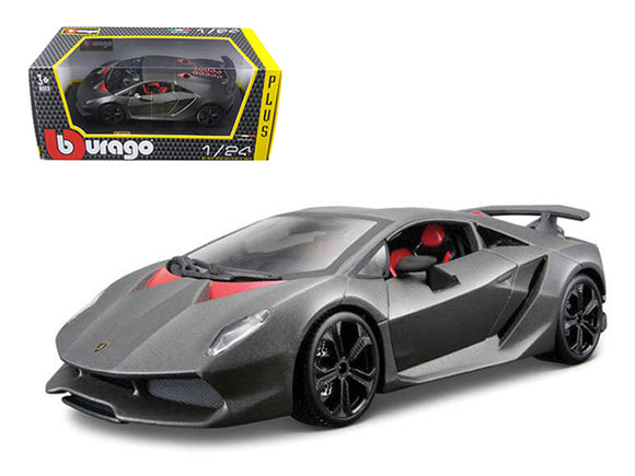 Lamborghini Sesto Elemento Matt Grey 1/24 Diecast Car Model by Bburago