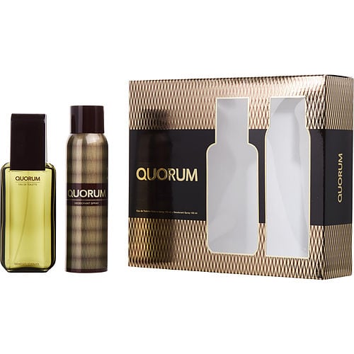 QUORUM EDT SPRAY 3.4 OZ & DEODORANT SPRAY 5 OZ For MEN