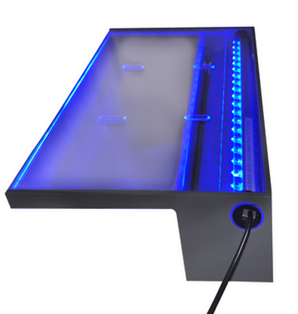 Led Lighted Spillway. Blue Water Feature. 12