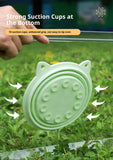 3-in-1 Pet Travel Collapsible Bowl Foldable Slow-Feeder with Strong Suction Cups Portable Silicone Dog Bowl