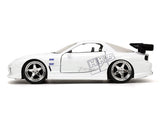 1993 Mazda RX-7 "HKS" White "The Fast and the Furious" (2001) Movie "25 Years of Fast & Furious" Series 1/32 Diecast Model