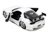 1993 Mazda RX-7 "HKS" White "The Fast and the Furious" (2001) Movie "25 Years of Fast & Furious" Series 1/32 Diecast Model