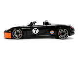 Porsche Carrera GT Convertible #7 "Gulf Oil" Black with Orange Graphics "Hyper-Spec" Series 1/24 Diecast Model