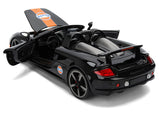 Porsche Carrera GT Convertible #7 "Gulf Oil" Black with Orange Graphics "Hyper-Spec" Series 1/24 Diecast Model