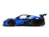 Chevrolet Corvette C8 "Liberty Walk" Candy Blue and Black "Hyper-Spec" Series 1/24 Diecast Model