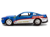 1/24 Diecast Model Car 2010 Ford Mustang GT  Rekudo Blue Metallic with Red and Silver Stripes