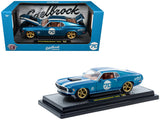 1970 Ford Mustang Sportsroof #70 Blue Metallic with White Stripes 1/24 Diecast Model Car