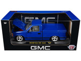 1988 GMC Sierra 1500 Custom Pickup Truck Blue Metallic with Black Stripes 1/24 Diecast Model