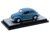 1952 Volkswagen Beetle Deluxe Model Matt Blue Limited Edition to 4850 pieces Worldwide 1/24 Diecast Model Car by M2 Machines