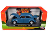 1952 Volkswagen Beetle Deluxe Model Matt Blue Limited Edition to 4850 pieces Worldwide 1/24 Diecast Model Car by M2 Machines
