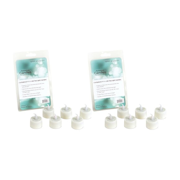 LED Flickering Tea Light w/6 Hr Timer (Set of 12) 1