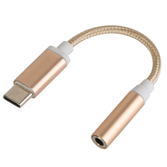 USB-C Type C Adapter Port to 3.5mm Aux Audio Jack Earphone Headphone Cable Cord