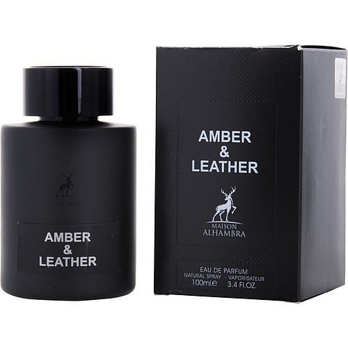 MAISON ALHAMBRA AMBER & LEATHER EAU DE PARFUM SPRAY 3.4 OZ For MEN