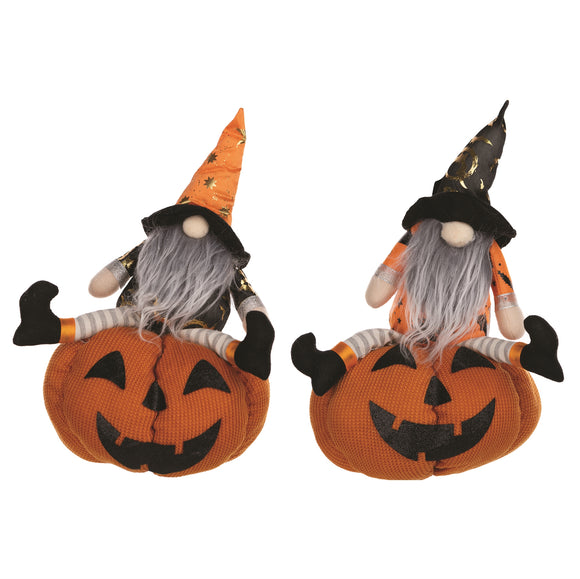 Gnome on Pumpkin (Set of 2) 14