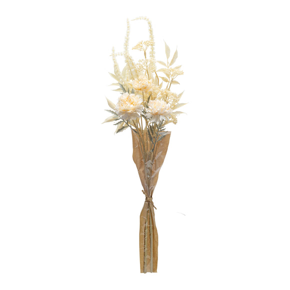 Bleached Zinnia Bouquet (Set of 2) 29.5
