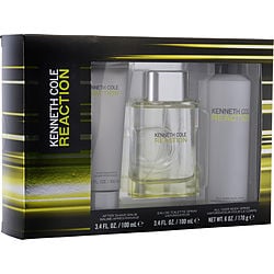 KENNETH COLE REACTIONEDT SPRAY 3.4 OZ & AFTERSHAVE BALM 3.4 OZ & ALL OVER BODY SPRAY 6 OZ