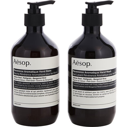 Aesop Reverence Duet: Aromatique Hand Wash + Aromatique Hand Balm --2x 500ml/17oz For UNISEX