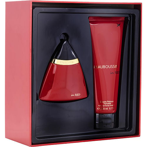 MAUBOUSSIN IN RED EAU DE PARFUM SPRAY 3.4 OZ & SHOWER GEL 6.8 OZ For WOMEN