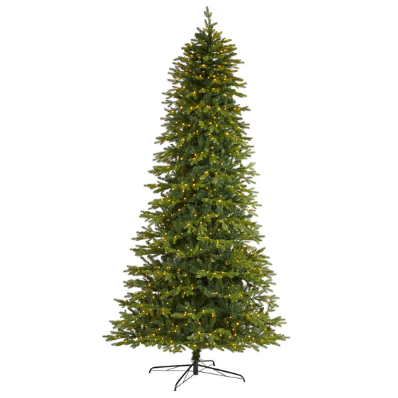 10’ Belgium Fir “Natural Look” Artificial  Tree with 1050 Clear LED Lights