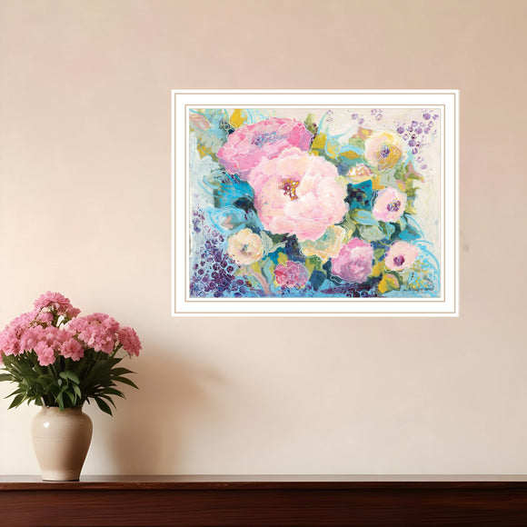Fresh Florals White Framed Print Wall Art