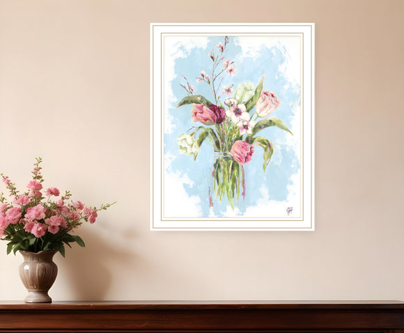 Flourish White Framed Print Wall Art